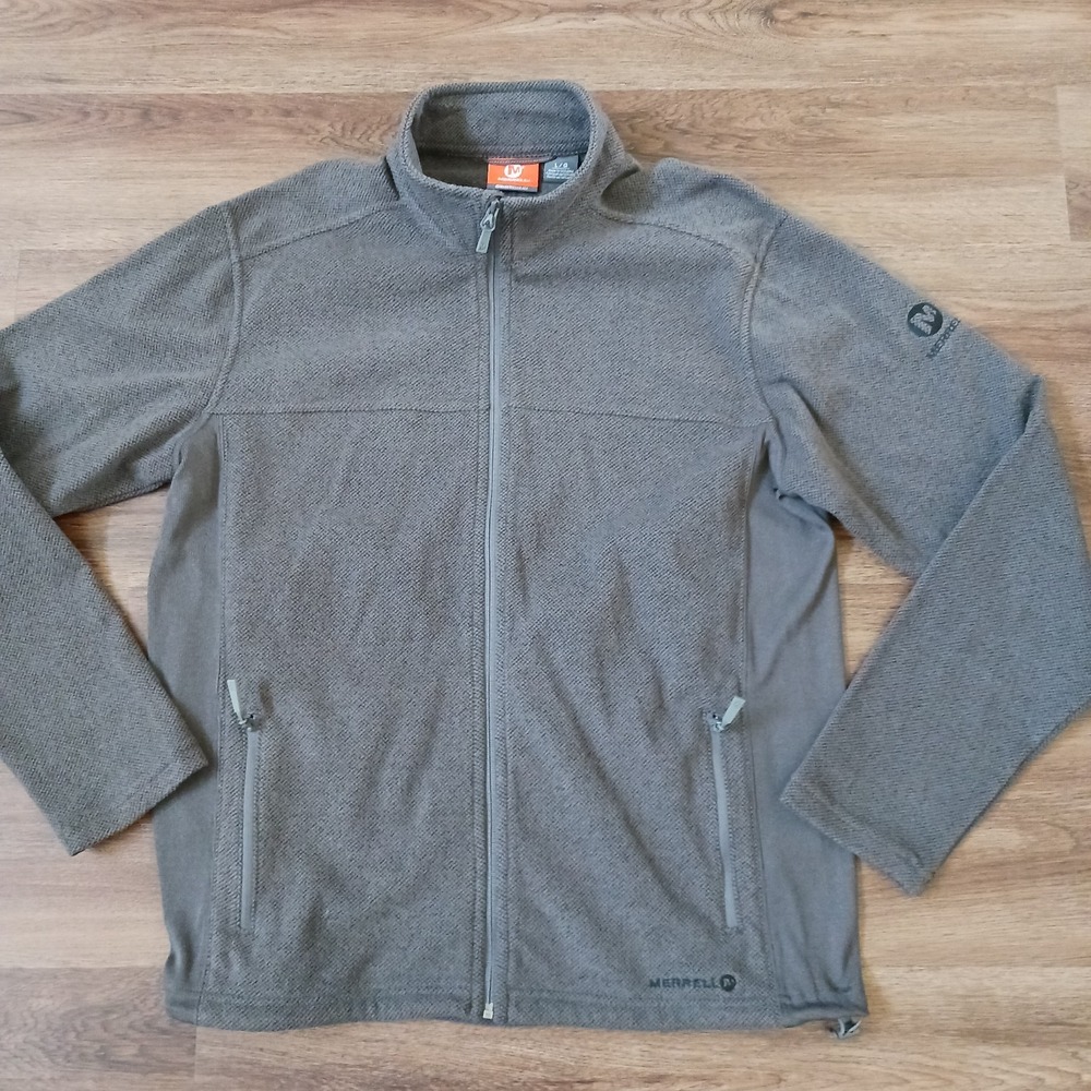 Merrell Jacket Men's Large Brown Select Regulate Full Zip Pockets Outdoor Hiking